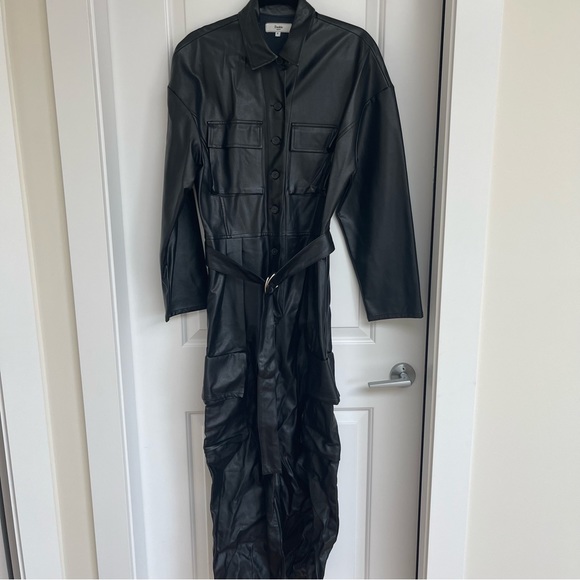 The Frankie Shop Pants - FRANKIE SHOP LINDA LEATHER JUMPSUIT